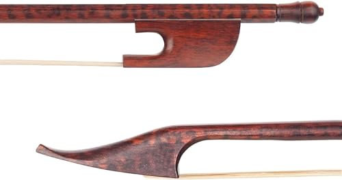 alljita Violinenbogen 4/4-Größe, Barockstil, Schlangenholz, Mongolisches Rosshaar, 62g, 70cm, Professionell & Fortgeschrittene Spieler