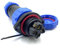 Anschlussstecker Luftfahrtstecker SP21 4 Polig, Lötfreier 2 Löcher Flansch Aviation-Stecker IP68 Wasserdichter und Staubdichter Luftfahrtstecker für Außenlampen 500V 30A (12AWG Kabel Schraub-Crimp)