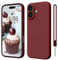 ORDA for iPhone 16 Case Silicone Camera Protection Ultra Slim Case Soft Gel 16 Cover Rubber Lightweight Anti-Scratch Phone Case Compatible for iPhone 16 6.1 Inch Wine Red