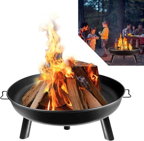 TANYEAR Braciere con diametro di 80 cm, in metallo, multifunzionale, per riscaldamento, giardino, terrazza, barbecue, legno