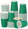 BUOKKON 100 Pack 8oz Green Paper Cups for Hot & Cold Drinks Compostable Disposable Coffee/Tea Cups for Party DIY Holiday Wedding Birthday Activities