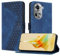 OKZone Coque pour Oppo Reno 11 5G, Etui Protection Housse Premium en Cuir PU Portefeuille Étui Téléphone [Fermoir Magnétique] [Fentes pour Cartes] Flip Case(Bleu)