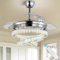 diisunbihuo 42“ Moderne dimmbare Kronleuchter Kristall Deckenventilator mit Lichtern LED Unsichtbarer Kronleuchter Ventilator Kristall Ventilator 3 LED Farbwechsel mit Memory Funktion