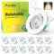 Fondiiz 12er LED Einbaustrahler 230V, 5W LED Spots Schwenkbar 480LM Neutralweiß 4000K, Einbauleuchten Ultra Flach, Spots Deckenleuchte IP44, Deckenspots Weiß 70-80mm Lochmaß für Badezimmer