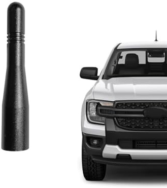 Truck Short Radio Antenna Mast Fit for Ford Ranger 2019-2025 | Black 3 inches Antenna | Optimized AM/FM Radio Antenna | for 19-25 Ford Ranger Roof Antenna Replacement Accessories