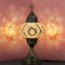 VALVELLO | Lampe Turque | Rose | Marocaine en Mosaïque, Fait Main, Veilleuse, Vintage, Lampe de Table en Verre Décorative pour Chambre, Bureau, Salon et Cadeau pour les Jours Spéciaux