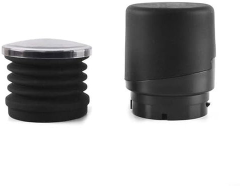 Einzeldosis-Trichter, kompatibel mit Bara*tza For*tes Espressomühle, Aluminium, Einzeldosis-Kaffeemühle, Trichter und Deckel mit Silikon-Balg-Luftgebläse (ABS-Deckel, schwarz)
