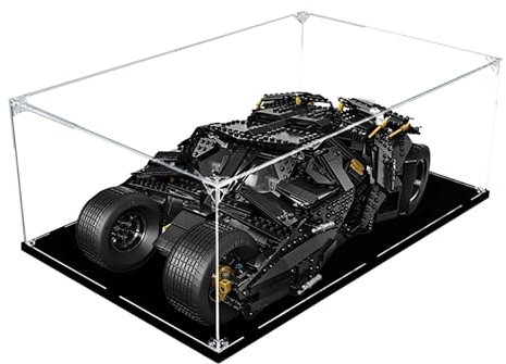 Acryl-Vitrine für Lego 76023 Batmobil-Modell, 3 mm staubdichte Displaybox, Vitrine kompatibel mit Lego 76023 (Modell nicht im Lieferumfang enthalten) (Transparent 3 mm)