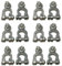 3 Pair Battery Terminals, Battery Terminal Connectors, Battery Clamp, 12 V Positive Negative Silver Aluminium Alloy Battery Terminal Connectors for Motorcycles Motorhome Ships
