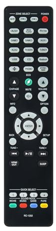 RC-1252 Replacement Remote Control Compatible for Denon AV Receiver AVR-X4500H AVR-X4800H Integrated Network Stereo Receivers Home Theater System
