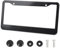Nummernschildrahmenabdeckung aus Aluminiumlegierung, 2 Löcher for den Nummernschildhalter vorne und hinten, mit Schraubenkappen, silberfarben(Carbon Fiber)