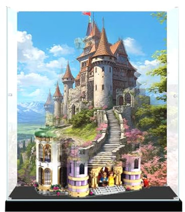 Acrylic Display case, Compatible with Lego 43263 Beauty and The Beast Castle Set,Dustproof, Storage Box, Transparent Case ,Compatible with 43263(Display Box only, kit not Included)