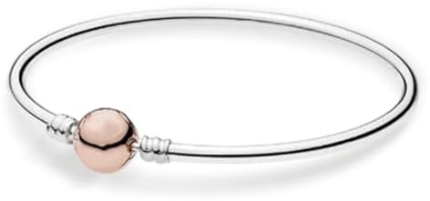 LMLMECREA 925 Sterling Silber Charm Armband Kompatibel mit Charms Anhänger | Charm Armband mit Verschluss,Schlangenkettchen,Lederarmband,Armreif,Länge 17-21cm,Bettelarmband für Damen,LMLMECREA Schmuck