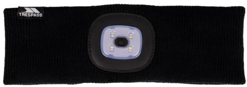 Trespass Rechargeable Led Fabric Headband Osten Black One Size