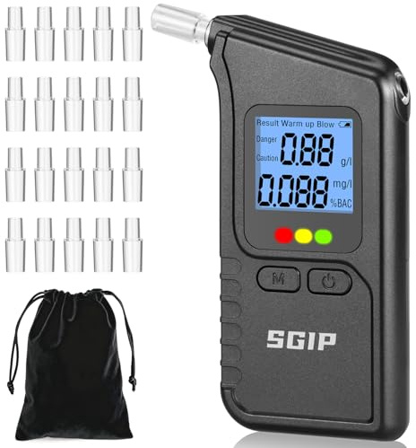 Ethylotest Electronique, Etiloteste Electronique Portable Alcotest avec Affichage Numérique LCD Fonction de Stockage Alcootest Électronique Personnel pour Usage Domestique et Professionnel