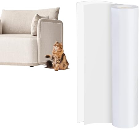 Sofa Protectors from Pets, 20cm x 5m Cat Anti Scratch Tape Self Adhesive Door Protector from Dog Scratching Anti Scratch Furniture Protector for Carpet Couch Corner Walls