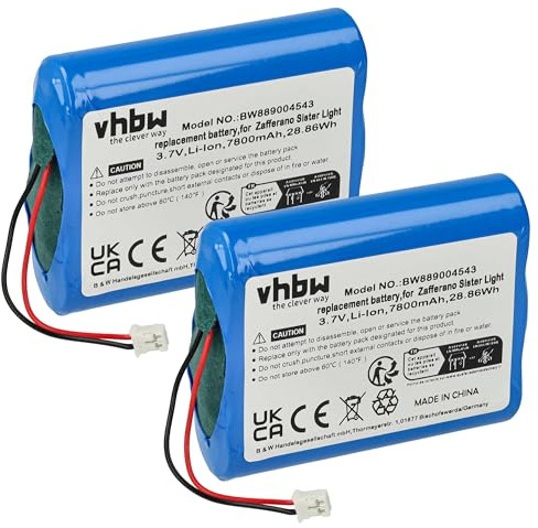 vhbw 2X Akku kompatibel mit Zafferano Sister mini | Light Mini, Light Tischlampe, Nachttischlampe (7800 mAh, 3,7 V, Li-Ion)