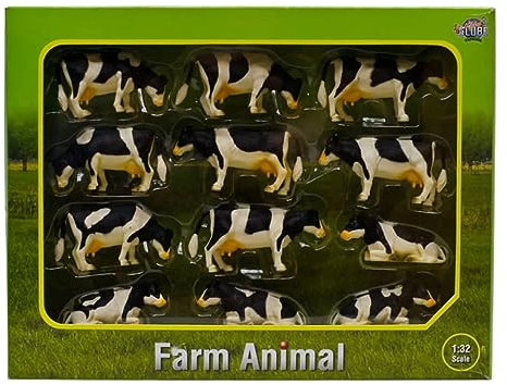 Van Manen 571929 Black and white Cows (set of 12)