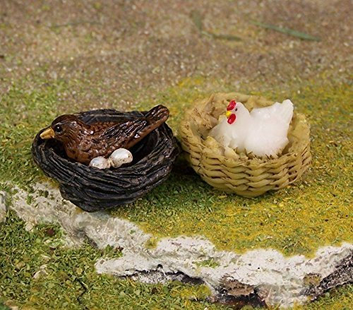 Nest 2 tlg. Satz aus Polyresin. 2x3 cm. Krippenfiguren.
