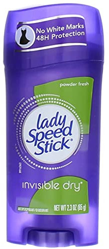 Lady Speed Stick Invisible Dry Antiperspirant & Deodorant, Powder Fresh - 2.3 oz - 4 pk by Lady Speed Stick