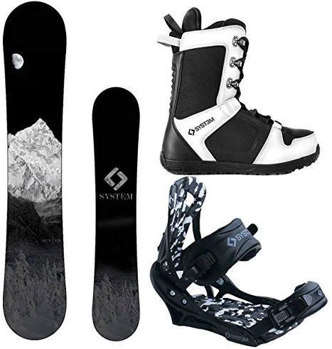 System MTN and APX Complete Men's Snowboard Package (159 cm, Boot Size 11)