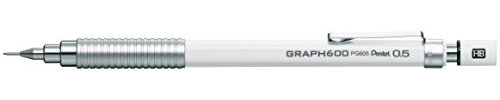 Pentel PG605 Graph 600 Porte-mine Trousse Cadeau, Fût Blanc