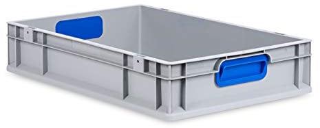 aidB Eurobox Color, Griffe geschlossen, 600x400x120mm, 1 St, blau