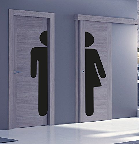 Adesivo Toilette Uomo Donna per Porta
