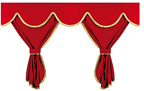 Lampa 96029 Privilege-Set Verdunkelungsvorhänge für LKW – Scheibengardine hoch – Rot