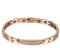 Flongo Partner Armband, Edelstahl Magnet Armband Therapie Kugel Zirkon Zirkonia Armreif Magnetarmband Partnerarmbänder Rose Gold Gesundheit Paar Set Geschenk Damen, Herren