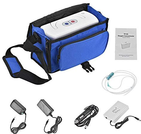 TOPQSC Generador de Concentrador de Oxígeno Portátil,Purificador de Aire de Oxígeno de Alta Pureza Del 90%, Para Uso Doméstico y Hospitalario (TP-B1)