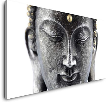 Buddhakopf 120x 60cm Panorama Leinwand Bild XXL Format Wandbilder Wohnzimmer Wohnung Deko Kunstdrucke