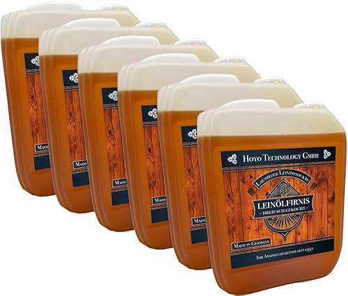 Leinölfirnis 30 Liter Leinöl Firnis (6 x 5 Liter) Lausitzer Holzschutz dreifach gekocht und harzfrei