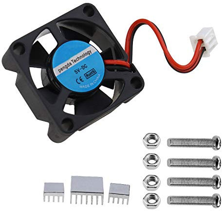 OTOTEC Set of DC 5V Brushless CPU Cooling Fan Heat Cooling Computer CPU Fan with 4 Screws 3 Radiators Compatible with Raspberry Pi/A/B/B+/A+/2/3