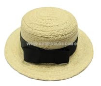 Artipistilos® Canotier De Raffia - Altura: 10 Cms. Diametro: 54 Cms, Natural - Canotiers De Paja/fibras Naturales