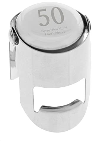 The Gift Experience Personalised 50th Birthday Wine Bottle Stopper