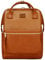 Kah&Kee Damen Leder Rucksack -Wasserdicht 15 Zoll Elegant Laptop-Taschen für Lehrerinnen & Büro-Arbeit, ideal für Reisen (Buff/Kamel, mittel)