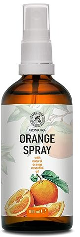 Orangenöl Spray zur Lufterfrischung 100ml - Natürlicher Raumduft mit Naturreinem Ätherischem Orangenöl im Raumspray - Kissenspray - Wäschespray - Duftspray - Aromaspray - Lufterfriescher