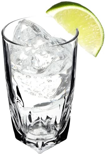 KADAX Trinkgläser 440ml, 6 Stück, Wassergläser, Cocktailgläser aus Glas, Saftgläser, Getränkegläser für Saft, Wasser & Cocktails, Gläser Set, Trinkglas