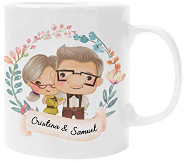 Taza Enamorados UP personalizada regalo perfecto San Valentín Parejas