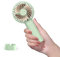 Funme Mini Handheld Fan, Mini Small Portable Makeup Fan with Rechargeable/3-10H/Lanyard/Base Detachable/3 speed Personal Exquisite Pocket Powerful Cooling Travel Desk Fan for Girls Women Kid Room