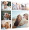 FLYERALARM Leinwand mit eigenem Bild (75 x 75) Personalisiertes Leinwandbild mit 6 Bildern I Persönliches Geschenk I Fotocollage selbst gestalten