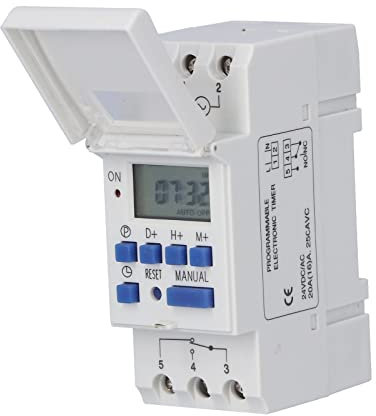 Programmierbare Digital Zeitschaltuhr LCD Power Zeitschaltrelais THC15A DC 24V 40mA DIN Hutschienen Digital Gesteuerte Schaltuhr für Lichter Lüfter Motoren Straßenlaterne