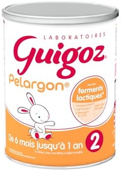 GUIGOZ PELARGON 2 Lait bébé en poudre 2ème âge - de 6 à 12 mois - Boîte de 780g