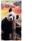 Violetpos Badetuch Lustiger Panda Sonnenaufgang Wald 70 cm x 140 cm Strandtuch