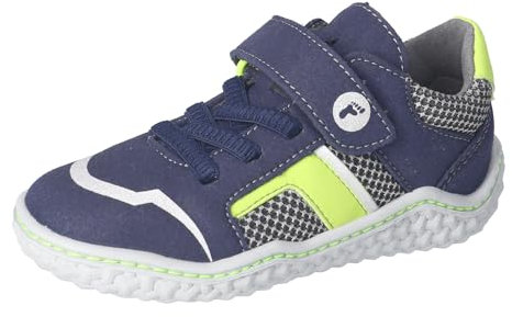 RICOSTA Jungen Kletthalbschuhe Jay, Kinder Halbschuhe, Weite: Mittel, waschbar,vegan, Sportschuhe, Klettverschluss, Sneaker, Ozean/Graphit (180), 28 EU