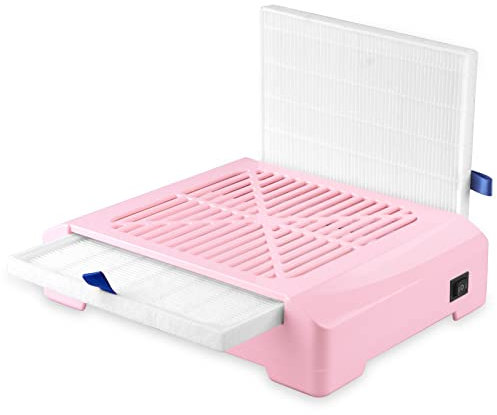 Professionelle Nagelstaubsauger mit Filter, AZ GOGO Leiser Akku Staubabsaugung für Nägel, Leistungsstarker Wiederaufladbare Nagelstaubabsauger für Nagelstudio, Salon, Nageldesign, Zuhause & Maniküre