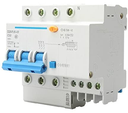 PULMAC Disjoncteur Dispositif de Protection Disjoncteur 3P+N Fuite DZ47LE-32 63 3P+ 10A 16A 20A 25A 32A 40A 50A 60A (Size : 3P, Color : 50A)