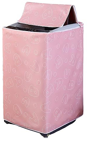 Odot Funda Lavadora de Carga Superior Funda, Lavadora Exterior Impermeable con Cremallera para Lavadora y Secadora de Carga Superior (Rosa,M Capacidad ~ 8,8KG)