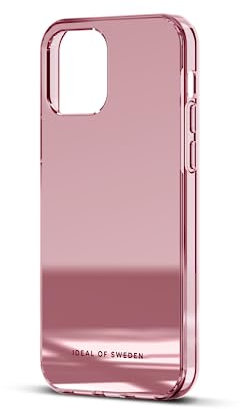 IDEAL OF SWEDEN Durchsichtige Handyhülle mit erhöhten Kanten und Nicht vergilbenden Materialien, fallgetesteter Schutz mit Spiegel Finish, kompatibel mit iPhone 12 und iPhone 12 Pro (Rosa)